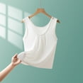 thumbnail image 2 of Besolor Pajamas Tank Tops for Women Crewneck Front Pleated Sleeveless Shirts Summer Casual Loose Lightweight Thin Sleepwear Tee Tanks, 2 of 5