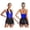 Blue, variant on Women's Latin Jazz Shiny Sequins Fringe Jumpsuit Sleeveless Tassel Leotard Dancewear Blue S