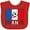 Red, variant on Inktastic French Soccer Boys or Girls Baby Bib