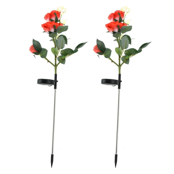 Lawn Light, Waterproof 2pcs LED Landscape Light Rose Light Decorative  For Yard For Garden For Park For Lawn Champagne,Yellow,Pink,Red