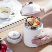 Tusjiain 20 oz White Stainless Steel Insulated Thermos