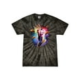 thumbnail image 1 of Wild Bobby, Cosmic Trippy Cat Riding Llamacorn in Space, Animal Lover, Tie-Dye Tees, Spiral Black, Medium, 1 of 3