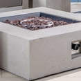 thumbnail image 6 of GDF Studio Cherie Outdoor Aluminum Gray Chat Set with Fire Table, Light Gray, 6 of 6