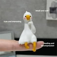 thumbnail image 4 of Lazy Duck Computer Decoration, Intricate 3D Cute Duck Figurine for Desk, Funny Decoration for Computer Monitor, Office Desk, and Car Interior, 4 of 6