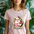 thumbnail image 5 of Believe Santa T-Shirt | Vintage Holiday Graphic Tee, CarolinaBlue, Size M, 5 of 6