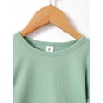 thumbnail image 3 of MIKRDOO Little Boys Outfits 5 Years Boys Solid Color Long Sleeve 6 Years Boys Pants 2Pcs Clothes Set Green, 3 of 7