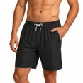 thumbnail image 2 of Hurxie Men's Athletic Shorts with Pockets 5" / 7" / 9" Inseam Quick Dry Lightweight Workout Gym Running Shorts Black,M, 2 of 5