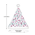 thumbnail image 3 of KLL Christmas Hats for Adults Plush Tulips Flowers Print Santa Hat Xmas Fluffy Santa Claus Hat for Women Men, 3 of 6
