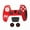 red, variant on Silicone Protection Shell for Playstation 5 With Touchpad Skin Stickers And 2Pcs Thumb Grip for PS5 Controller Anti-fall Case