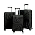 thumbnail image 1 of 3-Piece ABS Hard Shell Luggage Set - 20″/24″/28″ Black Suitcases with Spinner Wheels, Scratch-Resistant, TSA Lock, Nesting Design, 1 of 4