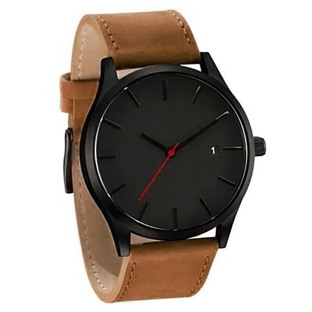 Popular Minimalist Connotation Leather Men's Quartz Wristwatch Womens Watch Stretch Band Watch And Bracelet Set Cool Watch Frogman Large Face Digital Watch Womens Watched Women's Digital Watch Boys