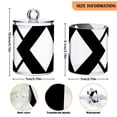 thumbnail image 3 of Black and White Simple Art Translucent Plastic Cans Storage Canisters with Lid Set of 2, 3 of 7