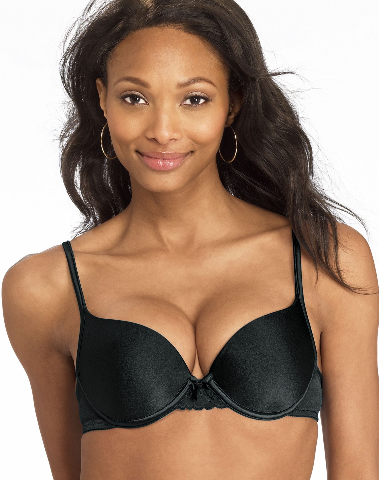 Gel Women`s Push-Up Seamless Underwire Bra, 7234, 34A, Midnight