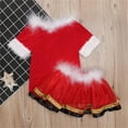 thumbnail image 6 of CUZIBR Christmas Children Kids Girls Teenagers Outfits Sets Funny Santa Clothing Sets Cozy Stylish Dailywear For Toddler,Red,15-16 Years, 6 of 7