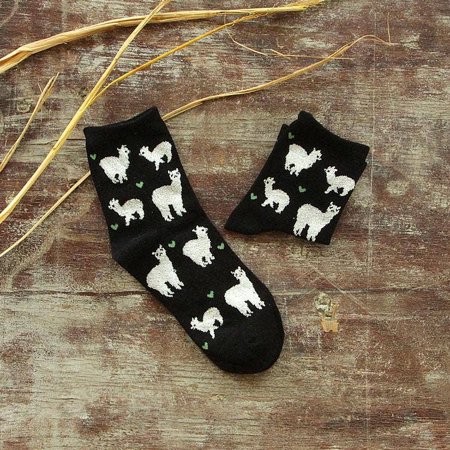 

Alpaca Love Ankle Height Cotton Socks