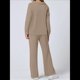 thumbnail image 5 of Conjuntos de Dos Piezas para Mujer, Cuello en V, Conjuntos Casuales A Juego, Ropa de Estar por Casa, Ropa de Otoño, Conjuntos de Viaje, Moda Marrón M, 5 of 6