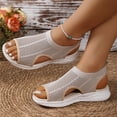 thumbnail image 3 of SACFOF Women's Breathable Orthopedic Sandals Comfortable Walking Tennis Shoes Arch Support Wide Fit Plantar Fasciitis Sport Athletic Hiking Outdoor Active Summer Dressy Soft Mat Diabetic Sandals, 3 of 5