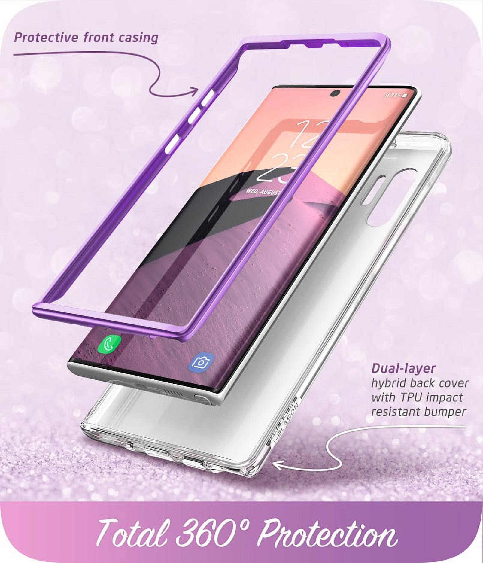 i-Blason Cosmo Series Case for Galaxy Note 10+ Pro/Plus 5G 2019 Release, Slim Stylish Protective Bumper Case Without Built-in Screen Protector (Purple)