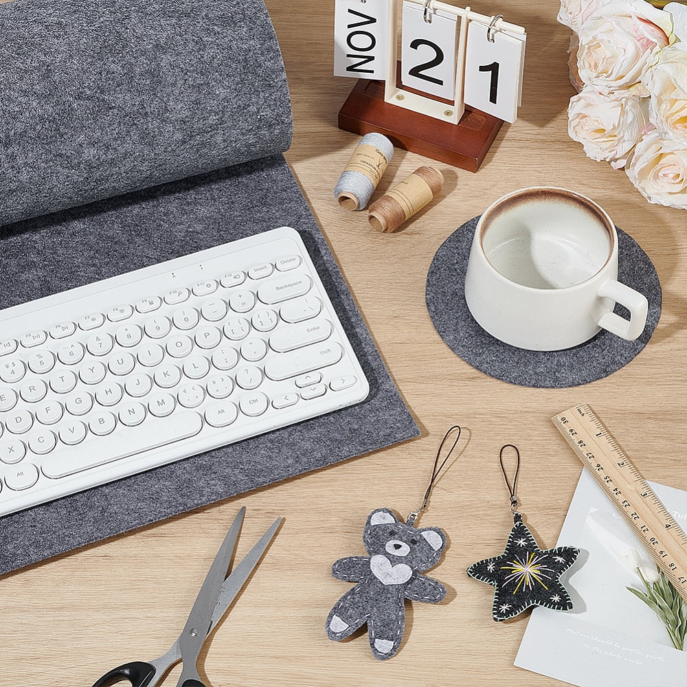 Felt Non-woven Fabric DIY Craft Gray 3500x400x3mm