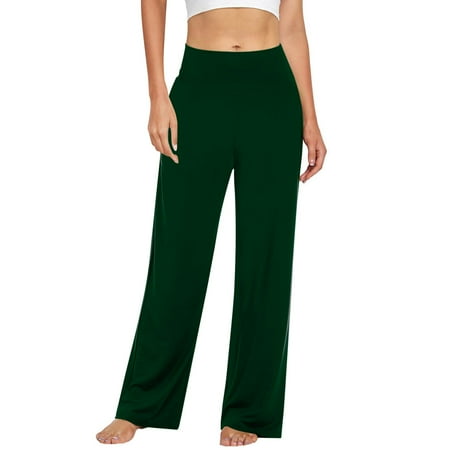 

Women s Wide Leg Pants High Waisted Straight Yoga Pants Flowy Comfort Palazzo Trousers Loose Fit Pajama Pants Slacks