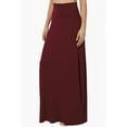 thumbnail image 3 of TheMogan Women's PLUS Casual Draped Jersey Foldable Waist Relaxed Long Maxi Skirt, 3 of 7