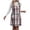 Pink#plaid overall dresses for women, variant on aohooy Plaid Overall Dress for Women Fall Winter V Neck Flannel Sleeveless Dresses Wide Strpas Pockets Pinafore Mini Skirts Beige,L