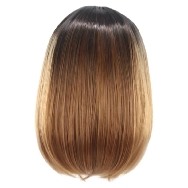 Peluca de pelo sintético para cosplay de color degradado para mujer