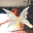 thumbnail image 3 of 2 piezas de alas de hada para disfraz de cosplay, recuerdo de fiesta, elfo infantil, disfraz de carnaval rosa dorado, 3 of 9