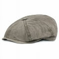 thumbnail image 2 of SikaFu Classic Retro Berets Western Men Women Cotton Gastby Octagonal Flat Caps Vintage Washed Denim Beret Caps for Men Women, 2 of 6