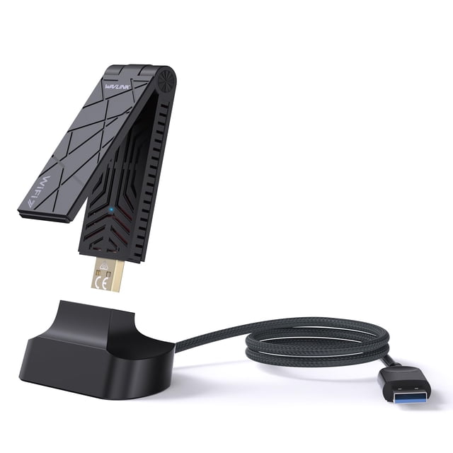 Adaptador WiFi USB WAVLINK BE6500 WiFi 7 tribanda 6452 Mbps