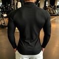 thumbnail image 6 of VgaVtl Fall Winter Mens Long Sleeve T Shirt Athletic Zip-Up Casual Black Shirts for Men Slim Turtleneck Stretch Plain, 6 of 6
