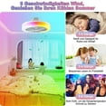 thumbnail image 4 of LED Ceiling Light with Fan Timer Quiet Modern RGB Ceiling Fan with Lighting and Remote Control & App Fan Lamp, Dimmable Bluetooth Speaker for Bedroom Living Room, 4 of 6
