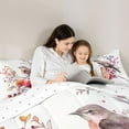 thumbnail image 5 of Feelyou Watercolor Birds Teen Bedding Comforter Set, Spring Pink Flower Twin Comforter Sets, Rustic Animal Reversible Bedding Set, Microfiber Bedroom Decor, 2 Pieces, 5 of 8