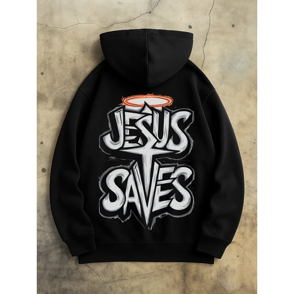Jesus Saves Hoodie sweatshirt Christianity mens hooded sweatshirt black hoodies for autumn and winter Clothing casual gift spring winter pamuk christianity Classic Unisex hoodie