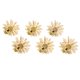 thumbnail image 1 of Set of 6 Daisy Sunflower Napkin Rings, Gold Bee Napkin Ring Holders for Formal or Casual Dinning Tab, 1 of 5