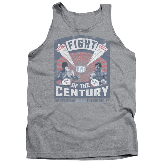 Rocky Balboa Creed Fight Poster Adult Tank Top Athletic Heather