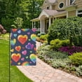 thumbnail image 5 of Rainbow and Hearts Garden Flag Double Sided Outdoor Banners for Courtyard Outdoor Lawn Farmhouse Holiday Decorations, 5 of 5