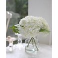 thumbnail image 4 of Real Touch Artificial Flowers Whith White Hydrangea in Vase for Home Decoration, Fake Flowers Centerpieces for Tables, Lifelike Fake Hydrangea in Vase for Bathroom, Office and Water Bar, 4 of 5