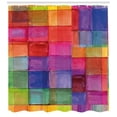 thumbnail image 3 of Ambesonne Abstract Shower Curtain, Rainbow Colors Squares, 69"Wx84"L, Multicolor, 3 of 3
