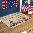 thumbnail image 2 of God Bless America Patriotic 4th of July Gnomes Door Mat Non-Slip Independence Day Memorial Day Welcome Porch Doormat Indoor Outdoor Floor Decor Rugs Burlap 17 X 30 Inch, 2 of 6