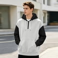 thumbnail image 2 of Iaqnaocc Mens hoodies Quarter Zip Pullover Sweatshirt Baggy Casual Drop Shoulder Loose Fit Hooded Shirts Gray S, 2 of 6