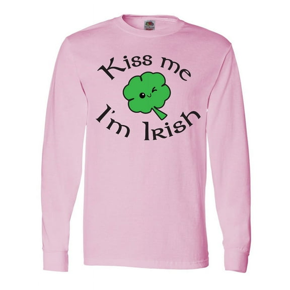 Inktastic Kiss Me I'm Irish Long Sleeve T-Shirt