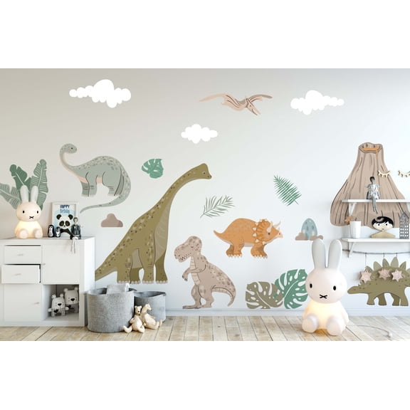 Nursery Decor Dinosaurs Wall Decals, Tropical Decor, for all ages COM1