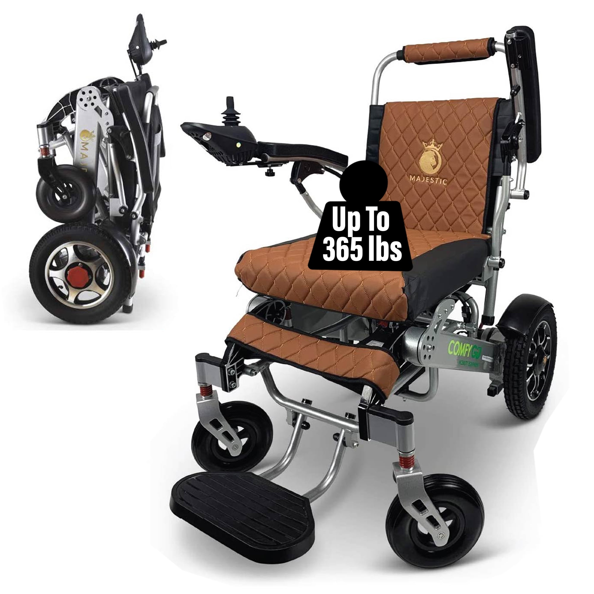 MALISA Electric Wheelchair for Adults, All Terrain Lightweight Foldable
