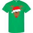 thumbnail image 3 of Inktastic Christmas Cute Reindeer in Santa Hat T-Shirt, 3 of 5