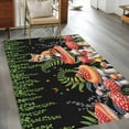 thumbnail image 3 of Kitchen Mats for Floor 3x5 Ft, Mushroom Non Slip Area Rugs for Kitchen Bedroom Entryway, Fox Botanical Leaf Green Black Butterfly Washable Carpet Runner Rug Floor Mats for Bedroom Home Decor, 3 of 9