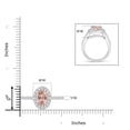 thumbnail image 4 of ANGARA Natural Classic Oval 1.65 ct Morganite Halo Ring with Diamond Accents in 14K White Gold for Women | Birthday, Anniversary, Jewelry Gift for Women | Natural Morganite Ring, 4 of 11