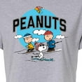 thumbnail image 3 of Peanuts - Peanuts Group Skiing - Juniors Cropped Cotton Blend T-Shirt, 3 of 6