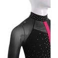 thumbnail image 5 of TiaoBug Kids Girls Gymnastics Sports Jumpsuit Full Length Yoga Acrobatics Practice Athletic Tank Bodysuit Black&Hot Pink 12, 5 of 7