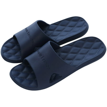 

Tangnade men shoes Men s Fashion Casual Couples Home Bathroom Shower Non-Slip Slippers Pool Shoes Dark Blue 42-43